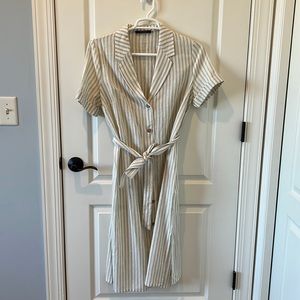 Mango (Violeta by Mango), belted midi dress